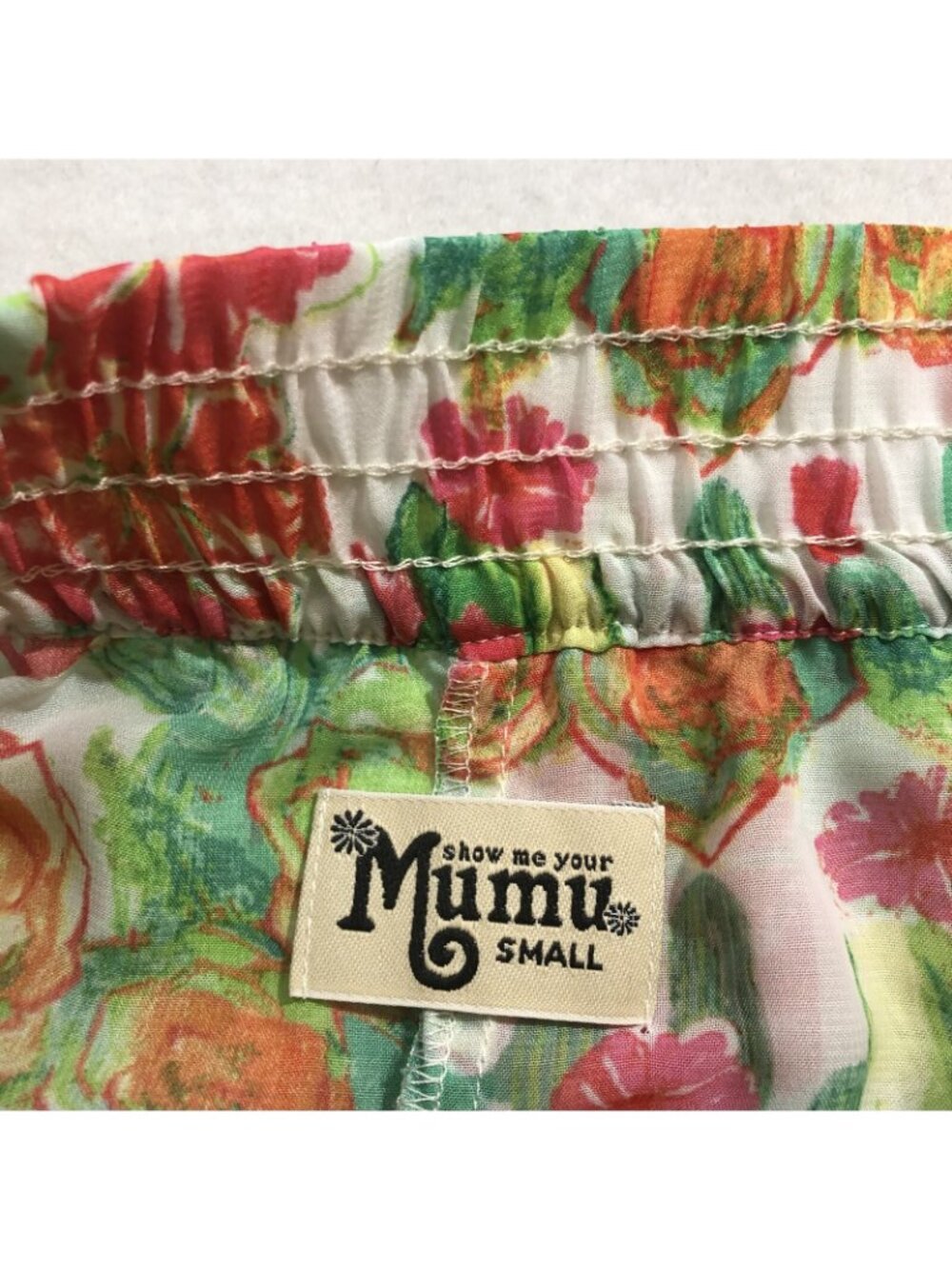 Show Me Your Mumu Shorts Women Size S Elastic Colorful Flower Summer Layer Swing - Picture 4 of 10